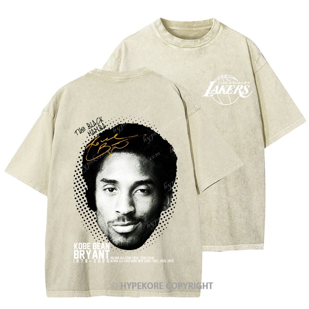 Kobe Bryant Unisex Printed Washed Tee