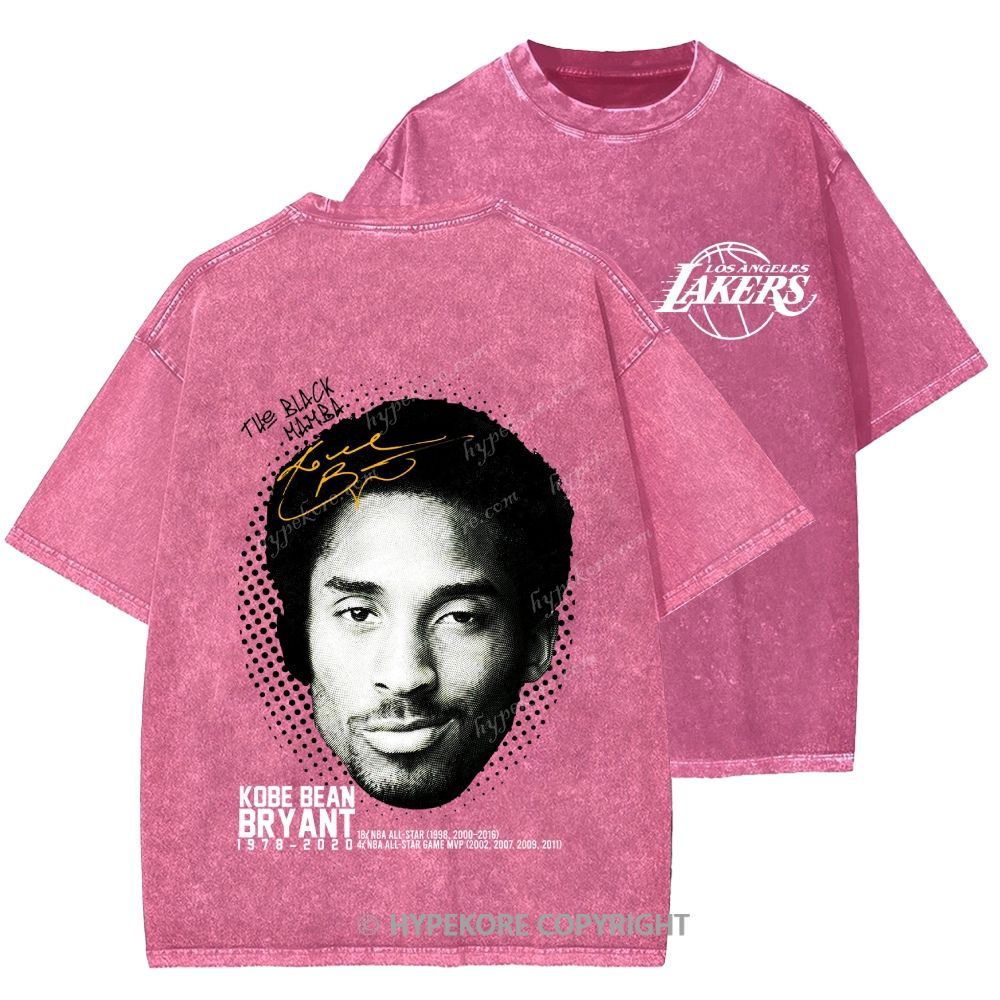 Kobe Bryant Unisex Printed Washed Tee