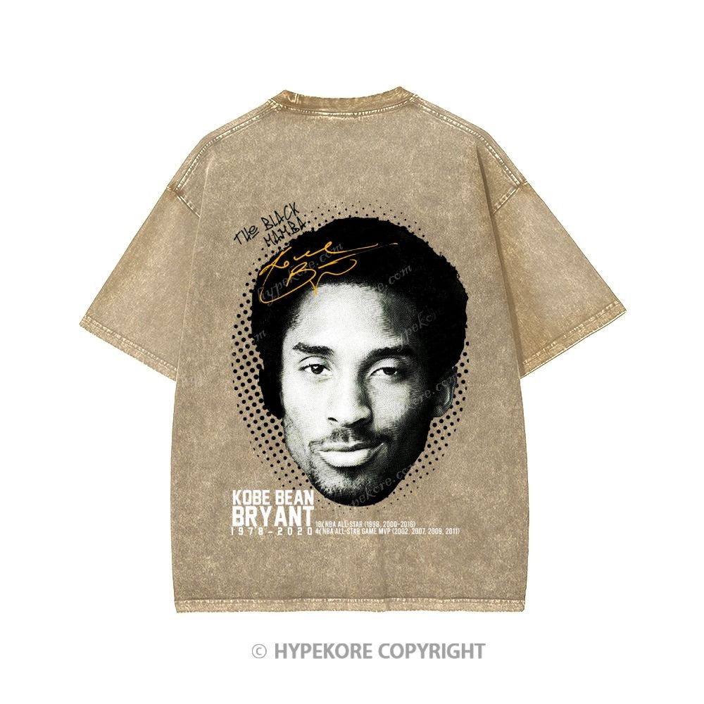 Kobe Bryant Unisex Printed Washed Tee