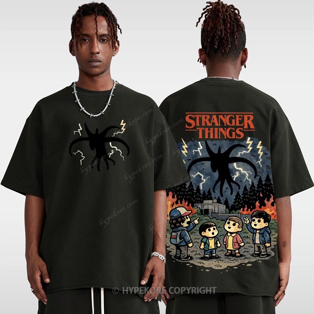 Stranger Things Unisex Fit Washed T-Shirt 