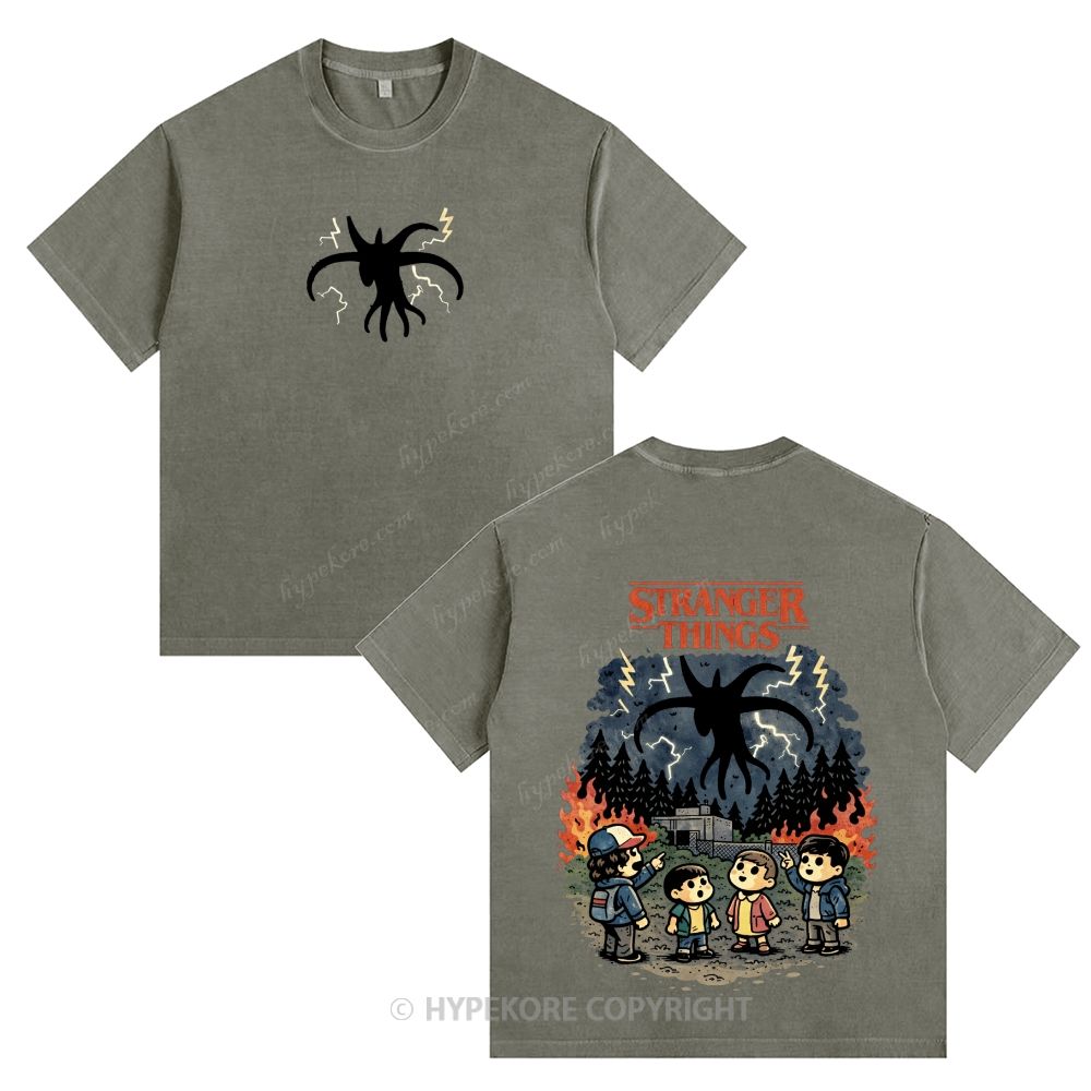 Stranger Things Unisex Fit Washed T-Shirt 