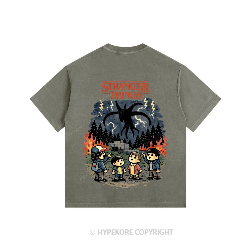Stranger Things Unisex Fit Washed T-Shirt 