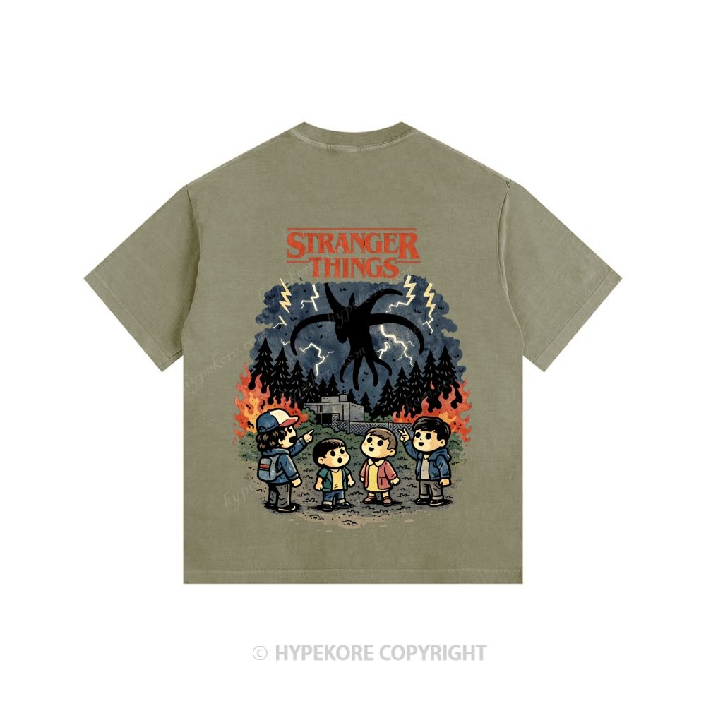 Stranger Things Unisex Fit Washed T-Shirt 