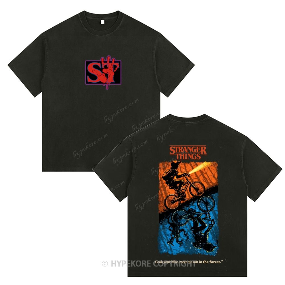 Stranger Things Unisex Fit Washed T-Shirt 