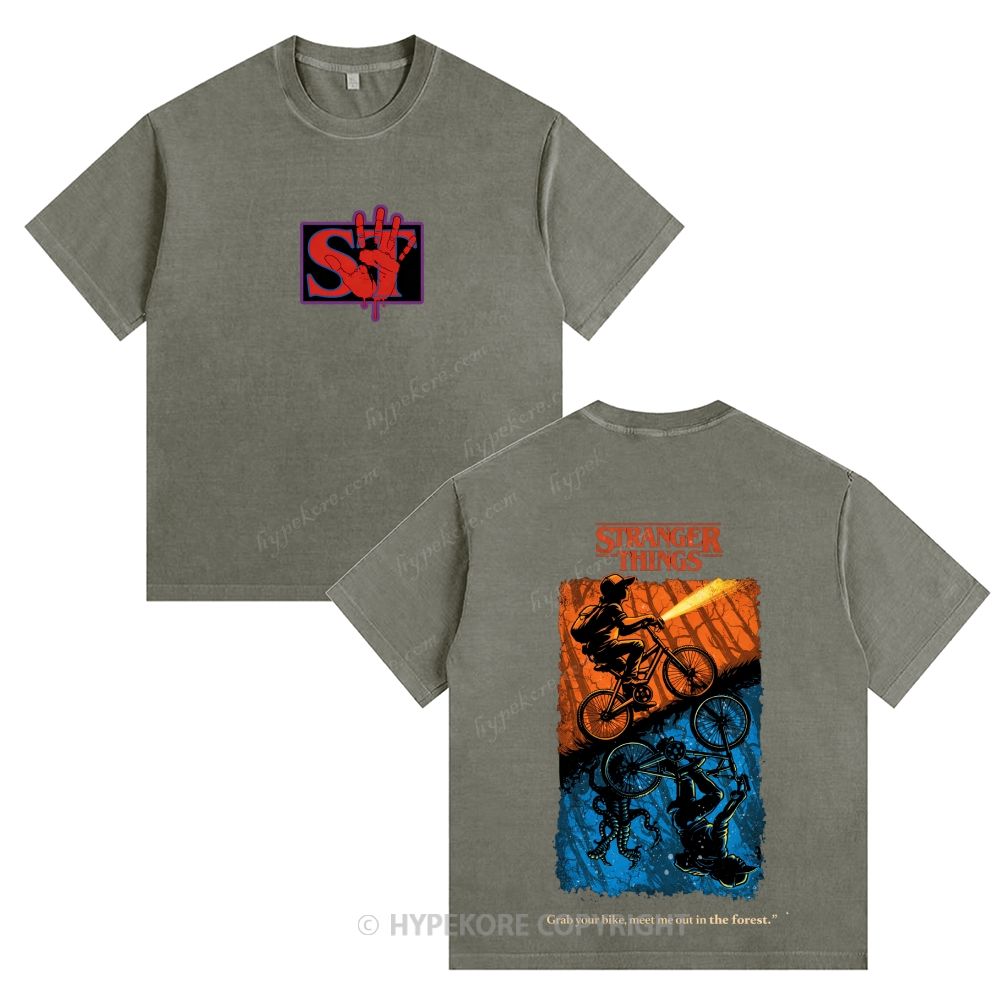 Stranger Things Unisex Fit Washed T-Shirt 