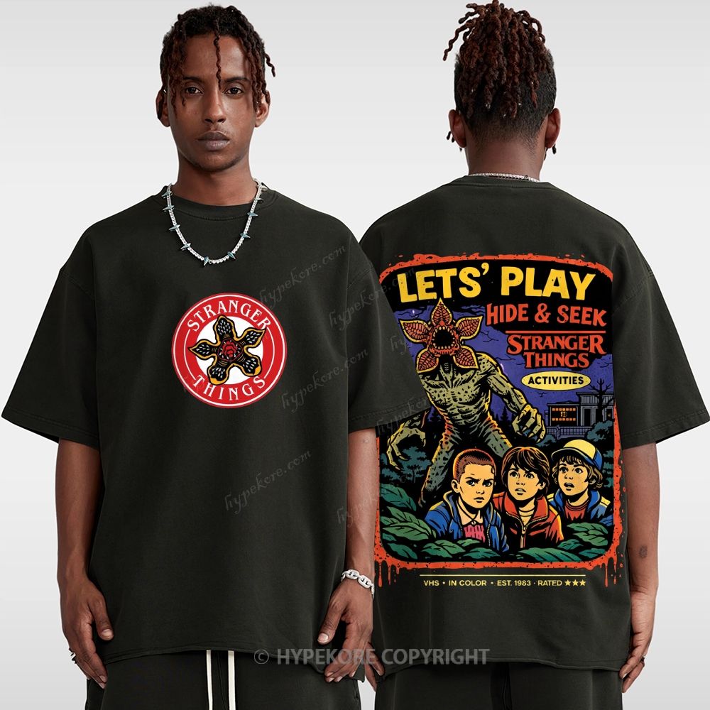 Stranger Things Unisex Fit Washed T-Shirt 