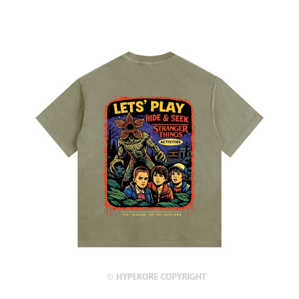 Stranger Things Unisex Fit Washed T-Shirt 