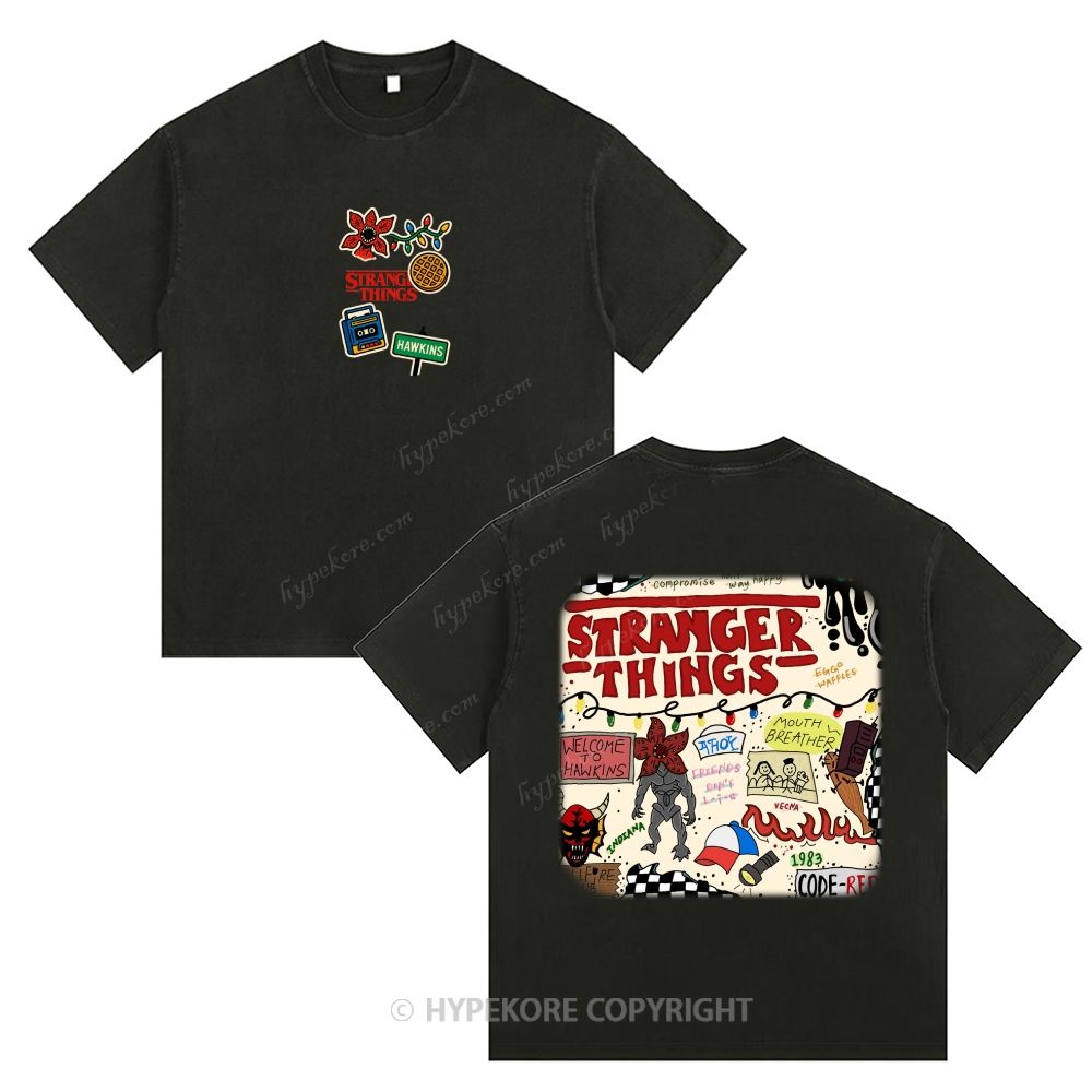 Stranger Things Unisex Fit Washed T-Shirt 
