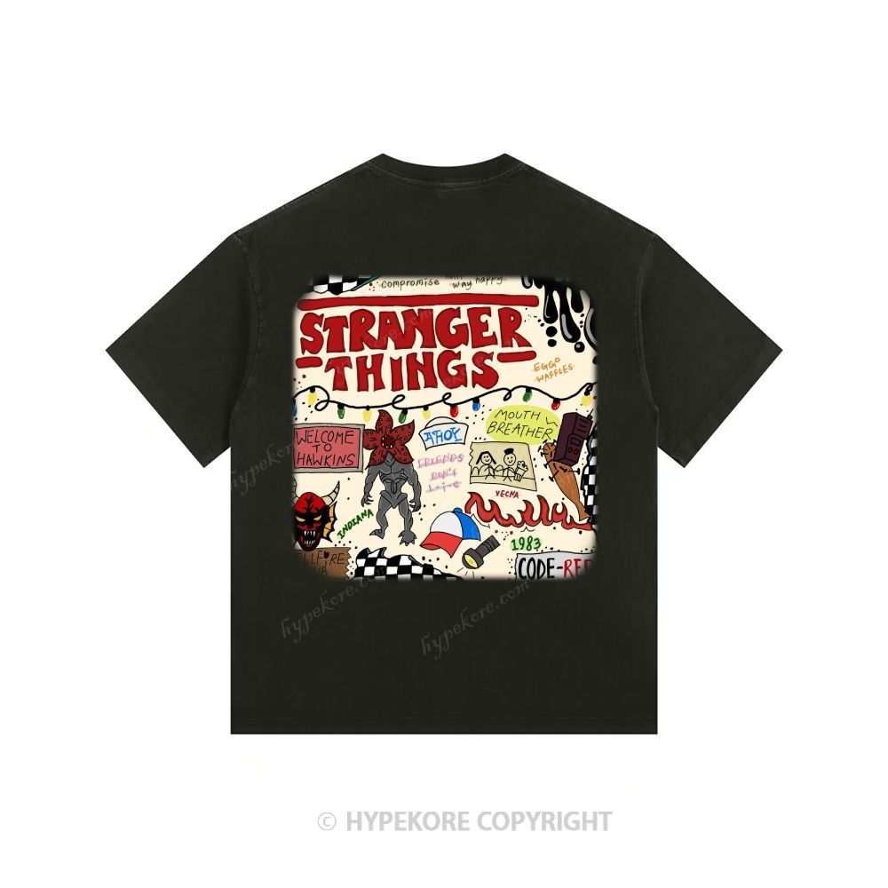 Stranger Things Unisex Fit Washed T-Shirt 