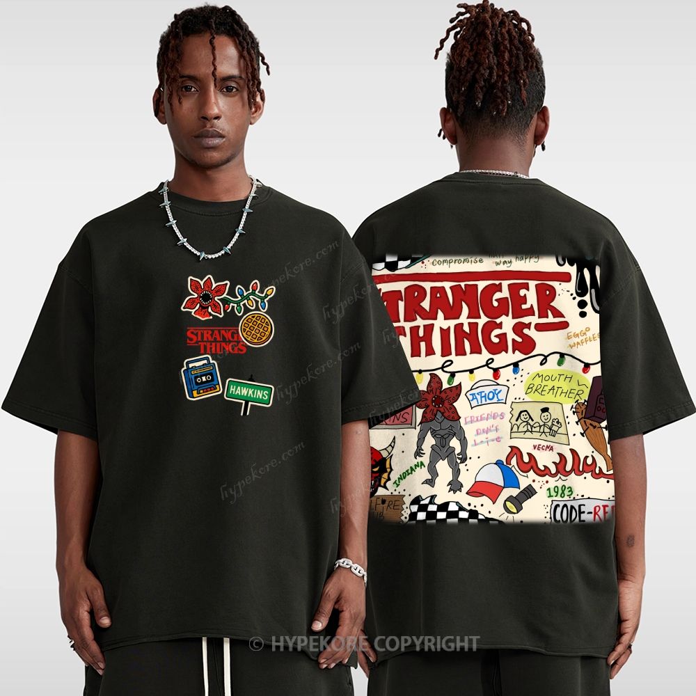 Stranger Things Unisex Fit Washed T-Shirt 
