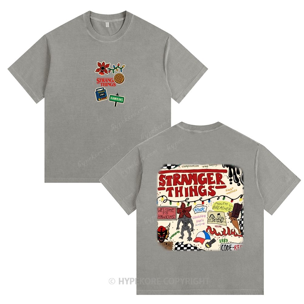 Stranger Things Unisex Fit Washed T-Shirt 
