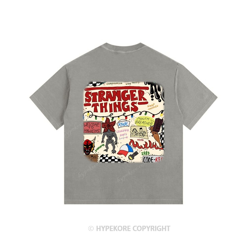 Stranger Things Unisex Fit Washed T-Shirt 