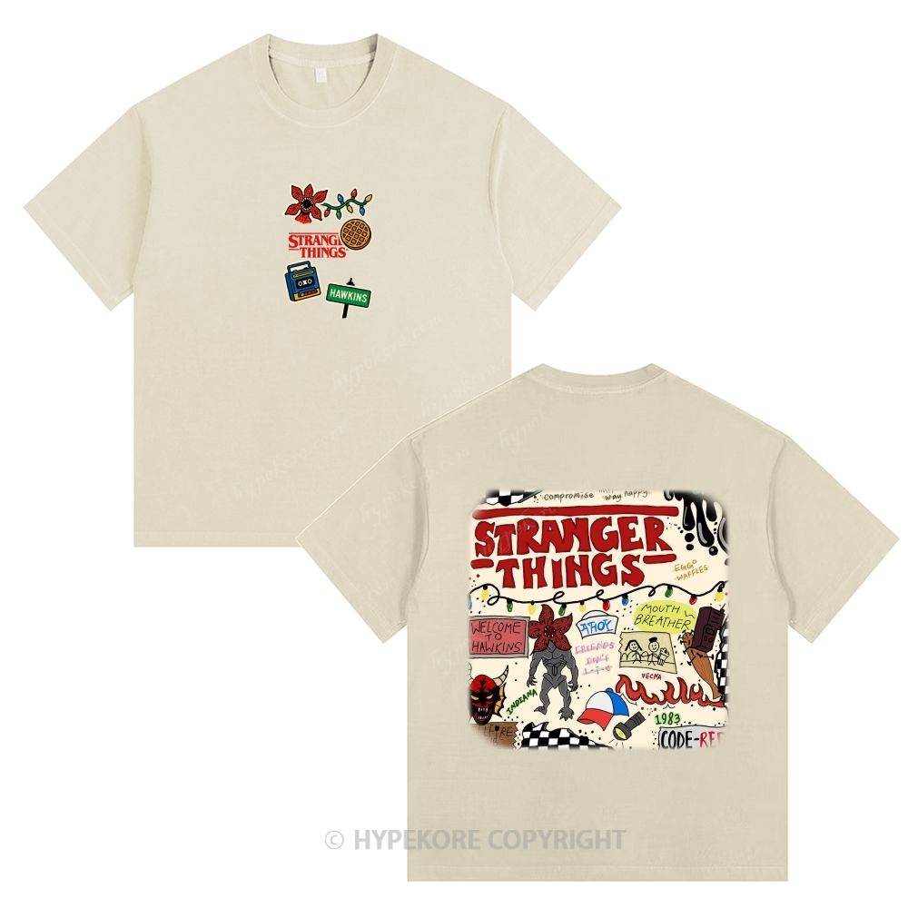 Stranger Things Unisex Fit Washed T-Shirt 