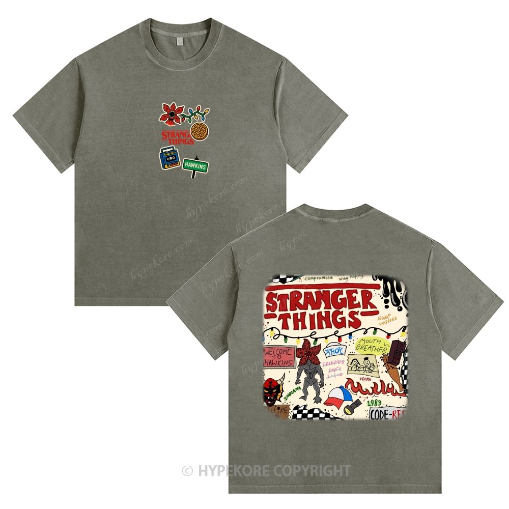 Stranger Things Unisex Fit Washed T-Shirt 