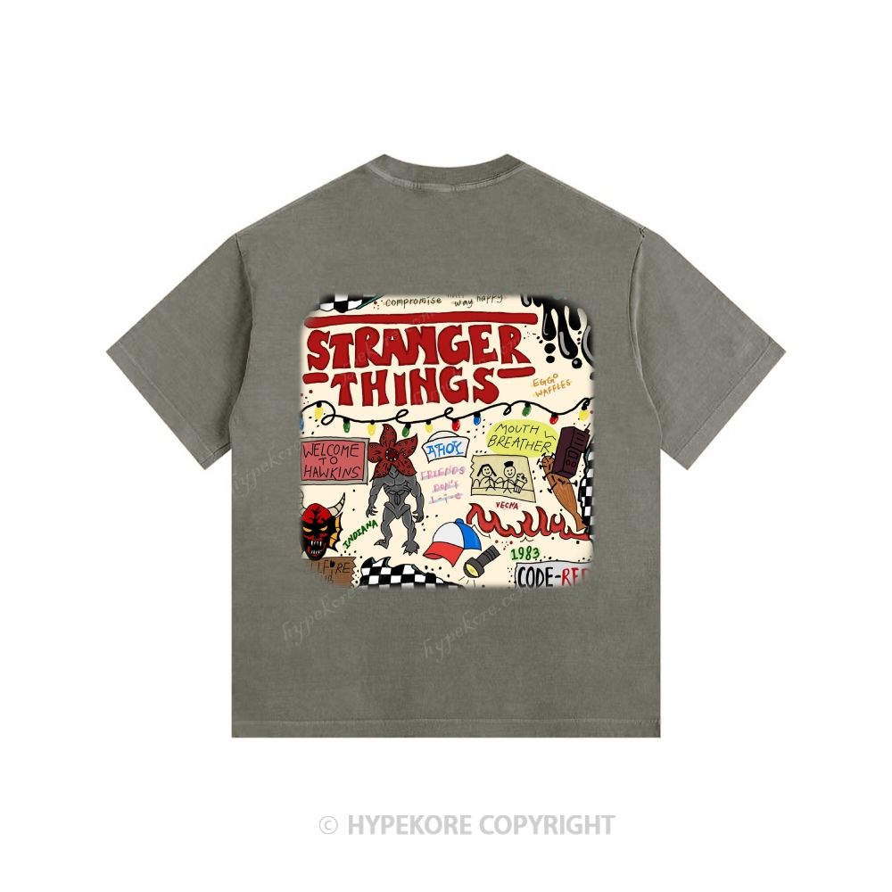Stranger Things Unisex Fit Washed T-Shirt 