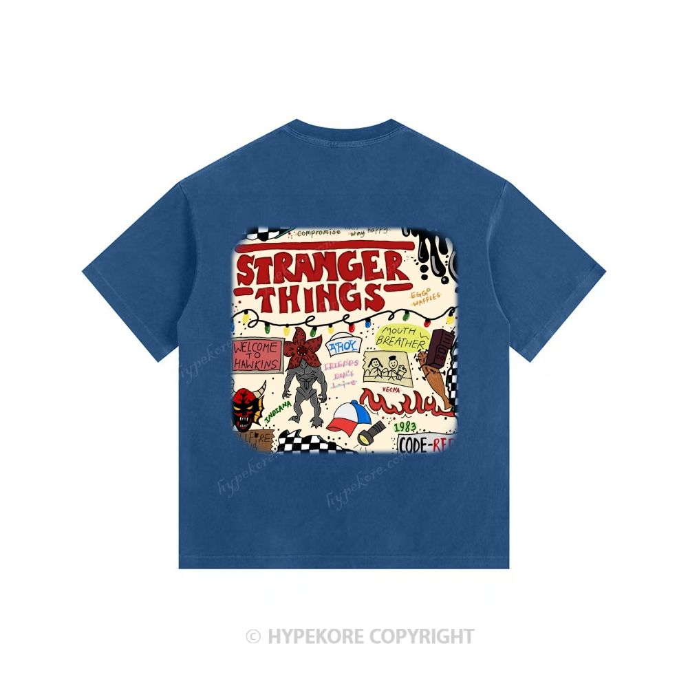 Stranger Things Unisex Fit Washed T-Shirt 