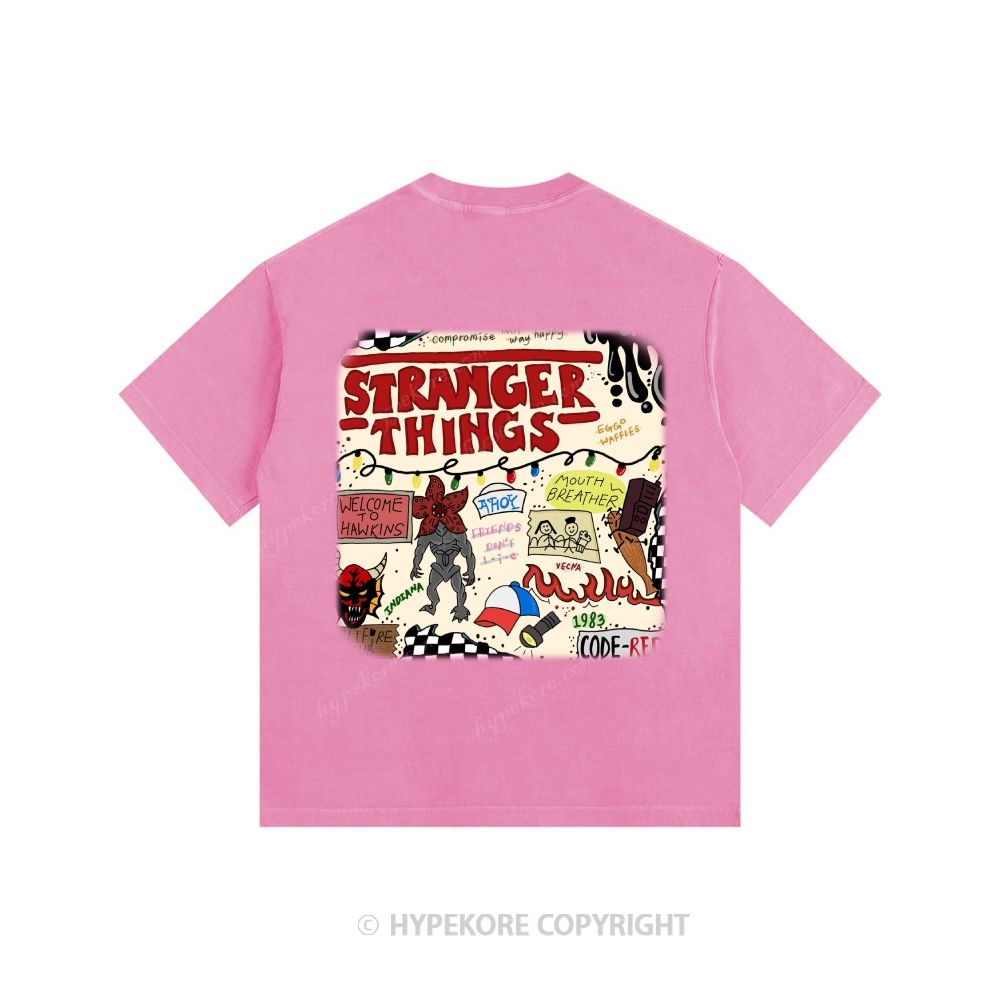 Stranger Things Unisex Fit Washed T-Shirt 