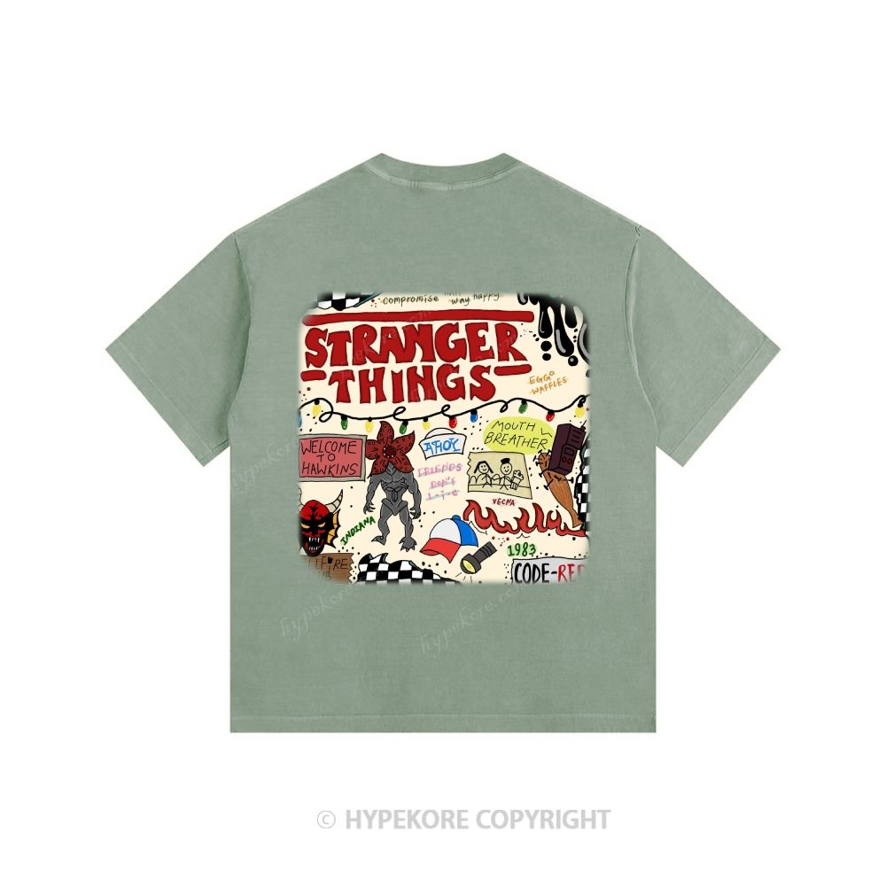 Stranger Things Unisex Fit Washed T-Shirt 