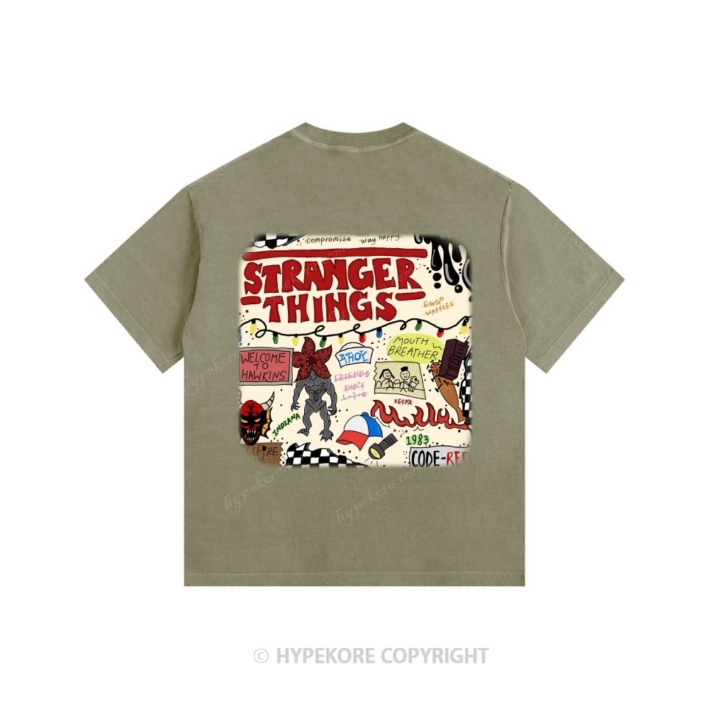 Stranger Things Unisex Fit Washed T-Shirt 