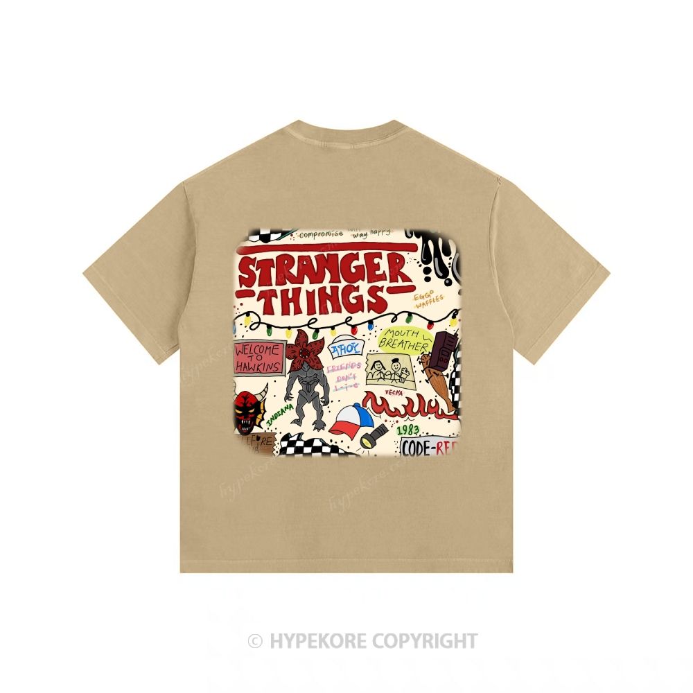 Stranger Things Unisex Fit Washed T-Shirt 