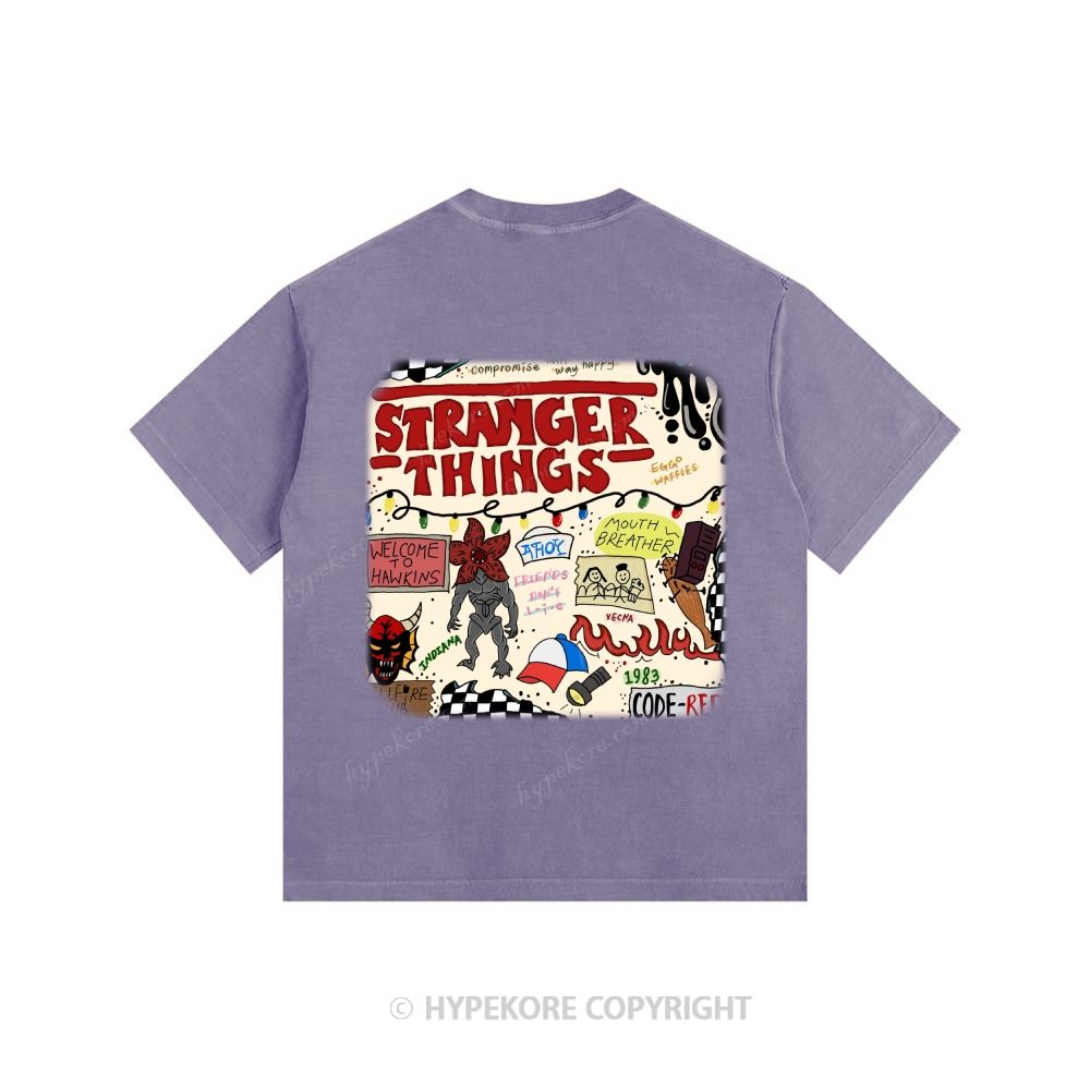 Stranger Things Unisex Fit Washed T-Shirt 