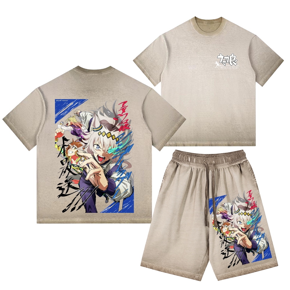 Caribbean Pirates Vintage Washed Tee&Shorts Set 2601005583