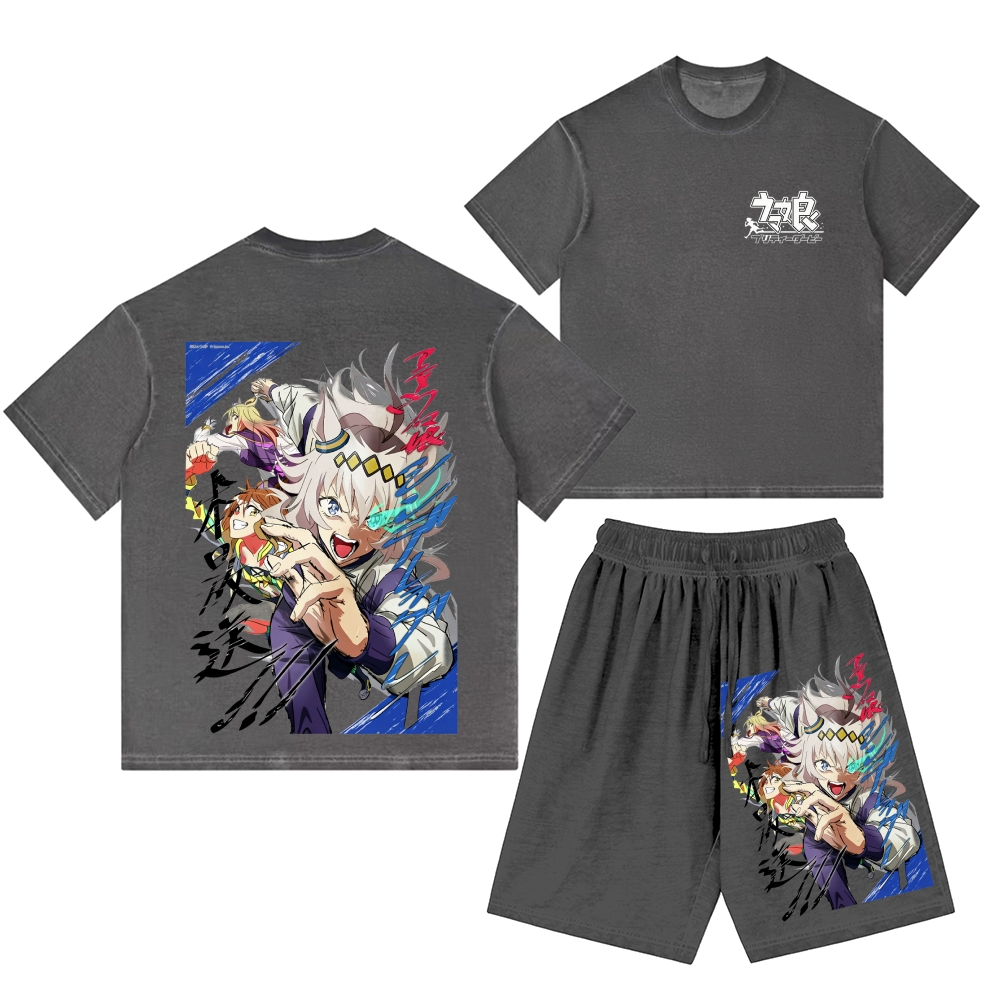 Caribbean Pirates Vintage Washed Tee&Shorts Set 2601005583