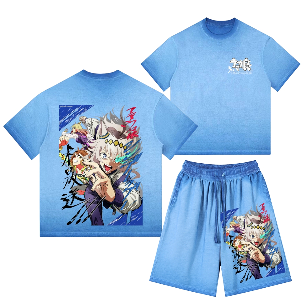 Caribbean Pirates Vintage Washed Tee&Shorts Set 2601005583