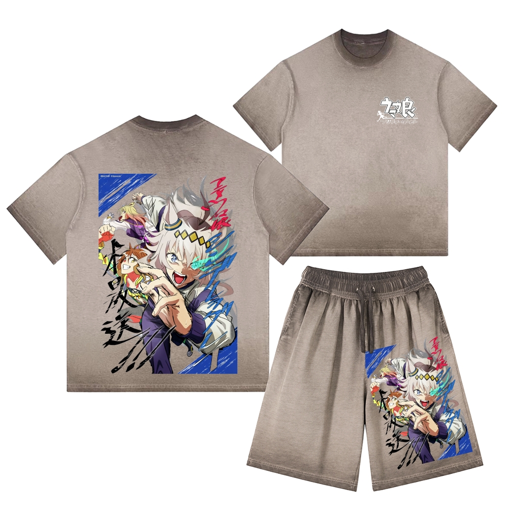 Caribbean Pirates Vintage Washed Tee&Shorts Set 2601005583