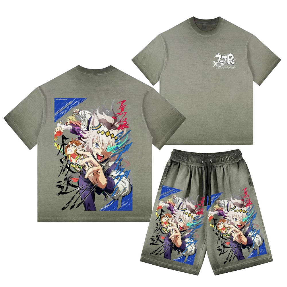 Caribbean Pirates Vintage Washed Tee&Shorts Set 2601005583