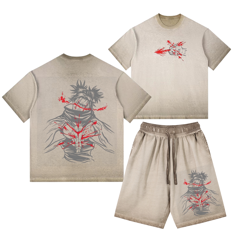 Jujutsu Kaisen Washed Tee&Shorts Set 2601005607