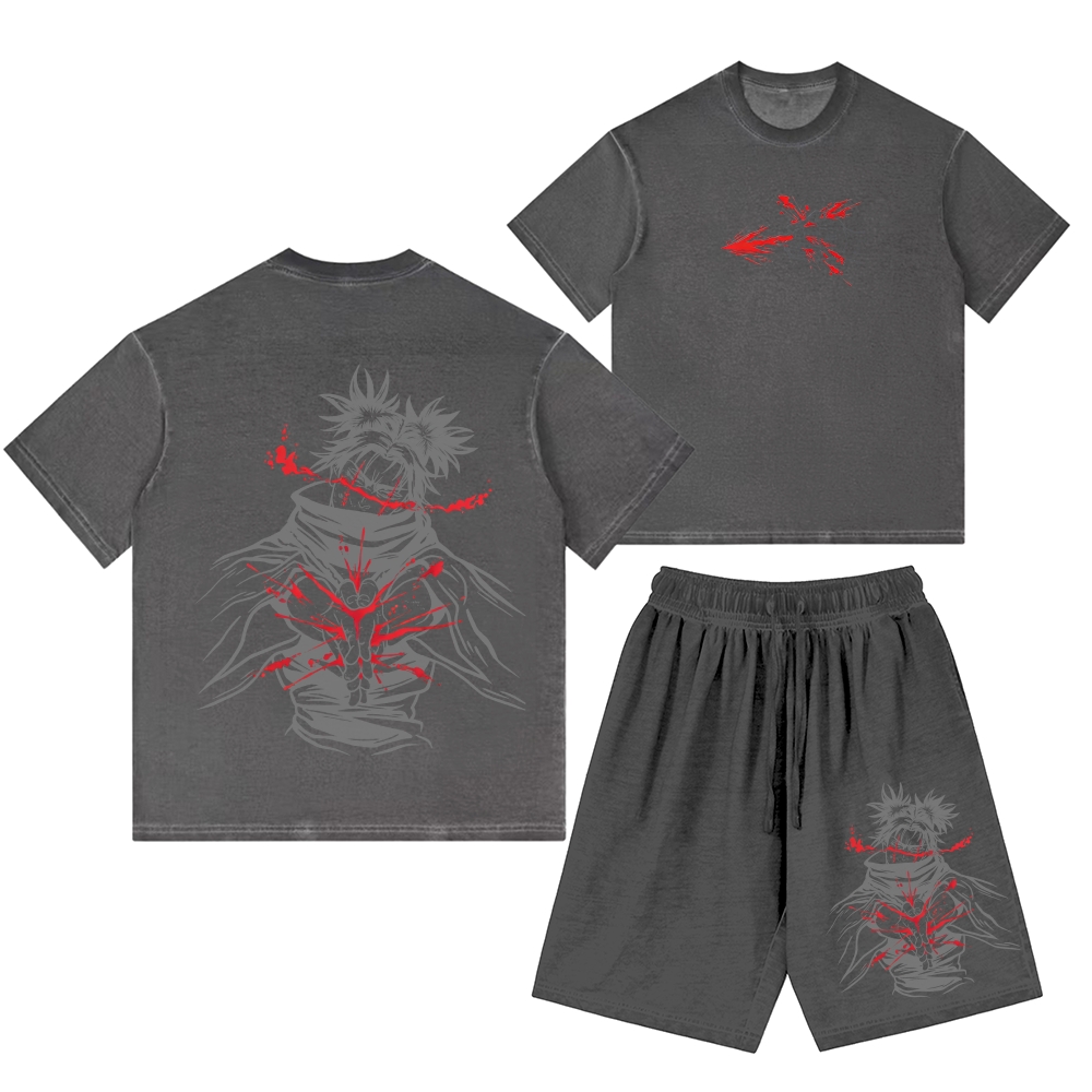 Jujutsu Kaisen Washed Tee&Shorts Set 2601005607