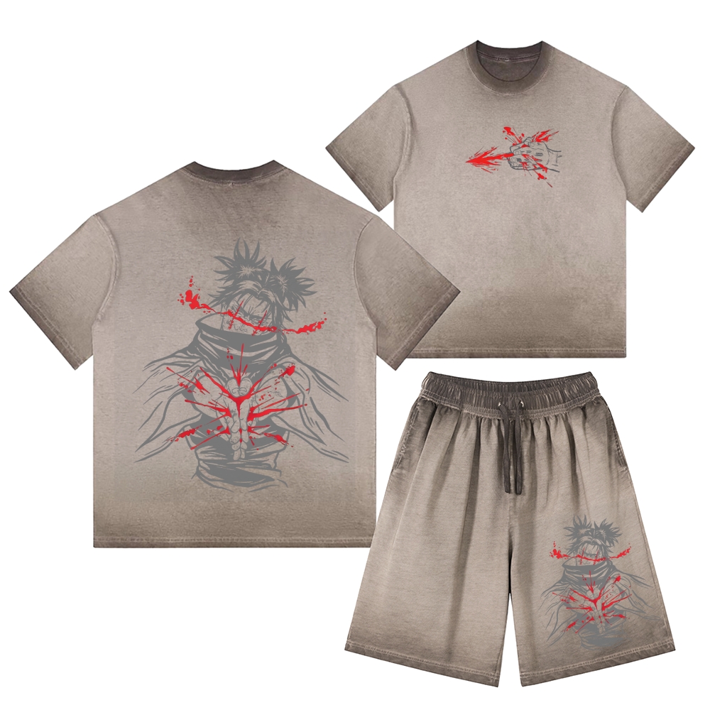 Jujutsu Kaisen Washed Tee&Shorts Set 2601005607