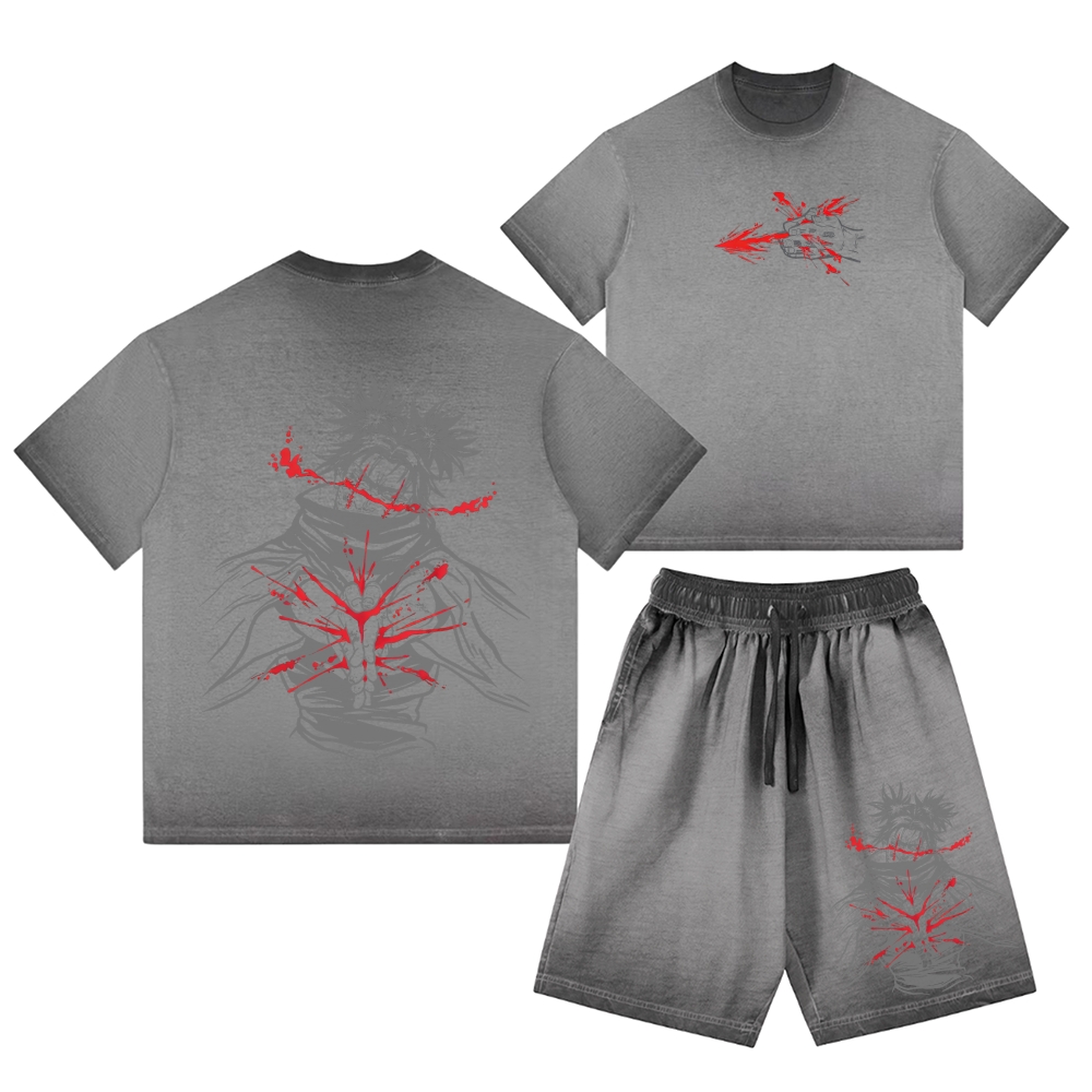 Jujutsu Kaisen Washed Tee&Shorts Set 2601005607