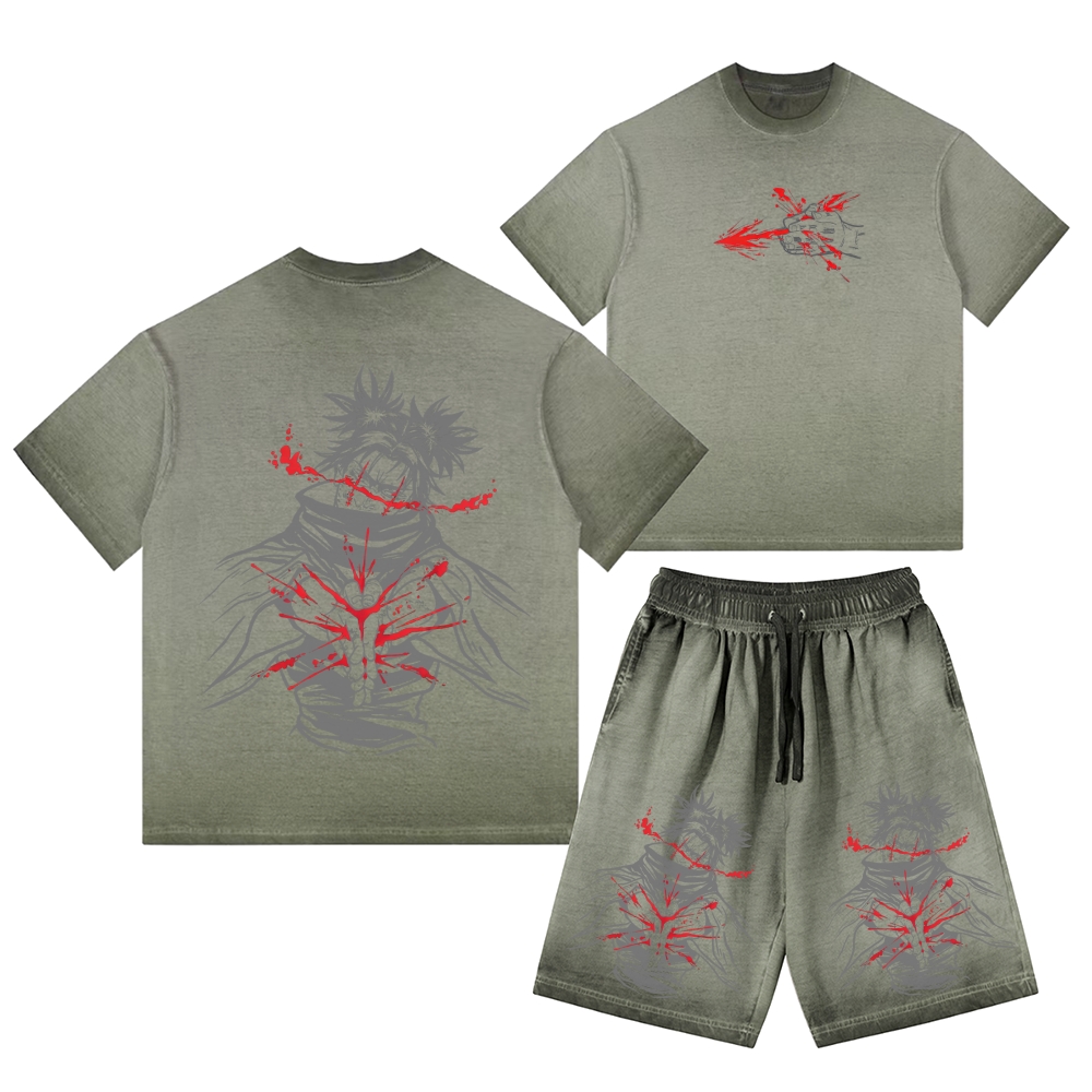Jujutsu Kaisen Washed Tee&Shorts Set 2601005607