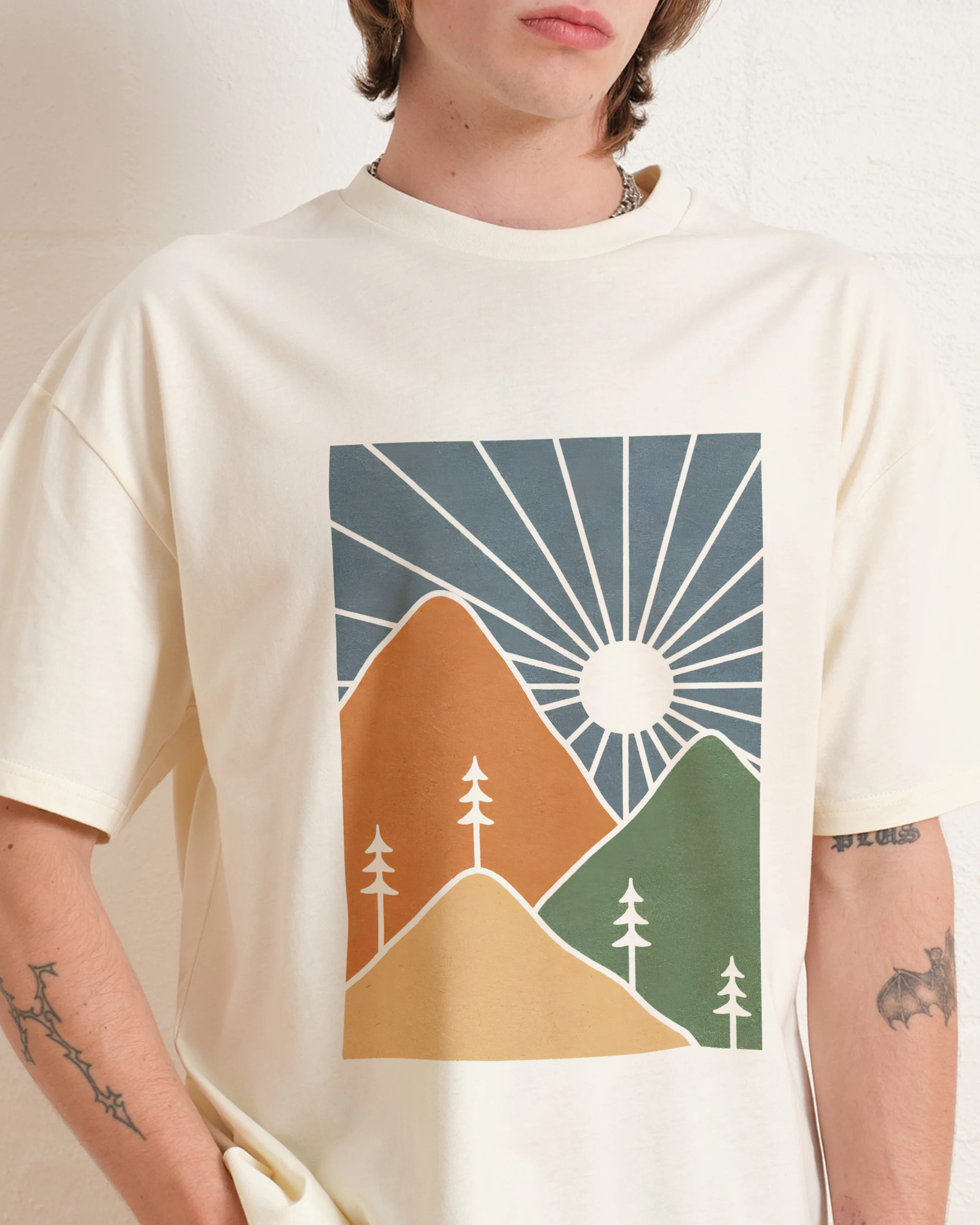 Cotton T-Shirt | Unisex Fit Landscape Graphic Tee | TIDESENCE