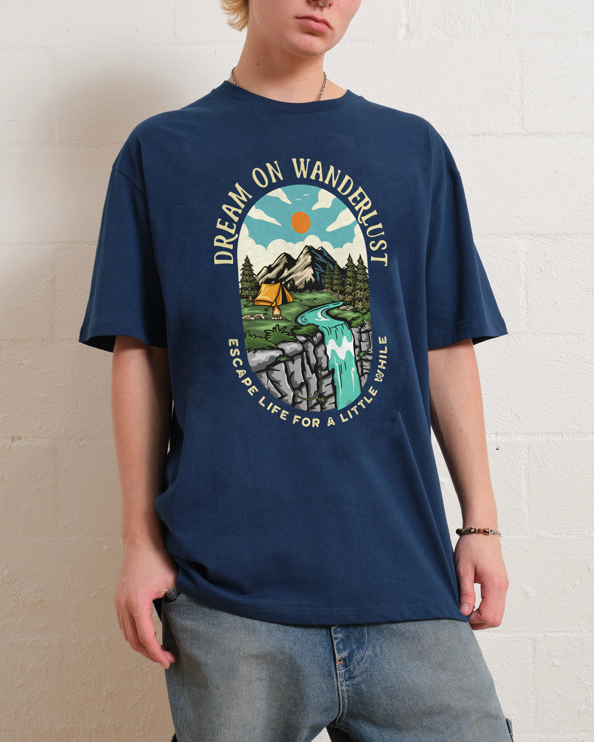 Cotton T-Shirt | Adventure Journey Unisex Dream On Wanderland | TIDESENCE