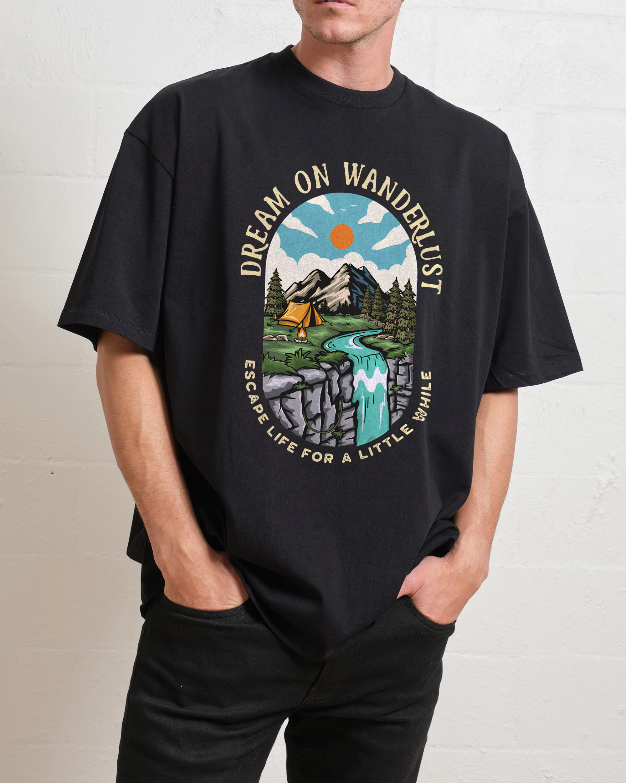 Cotton T-Shirt | Adventure Journey Unisex Dream On Wanderland | TIDESENCE