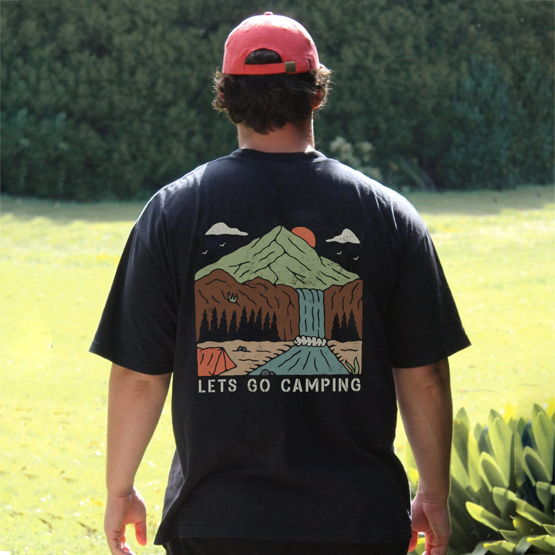 Cotton T-Shirt | Forest Camping Casual Short Sleeve TEE | TIDESENCE