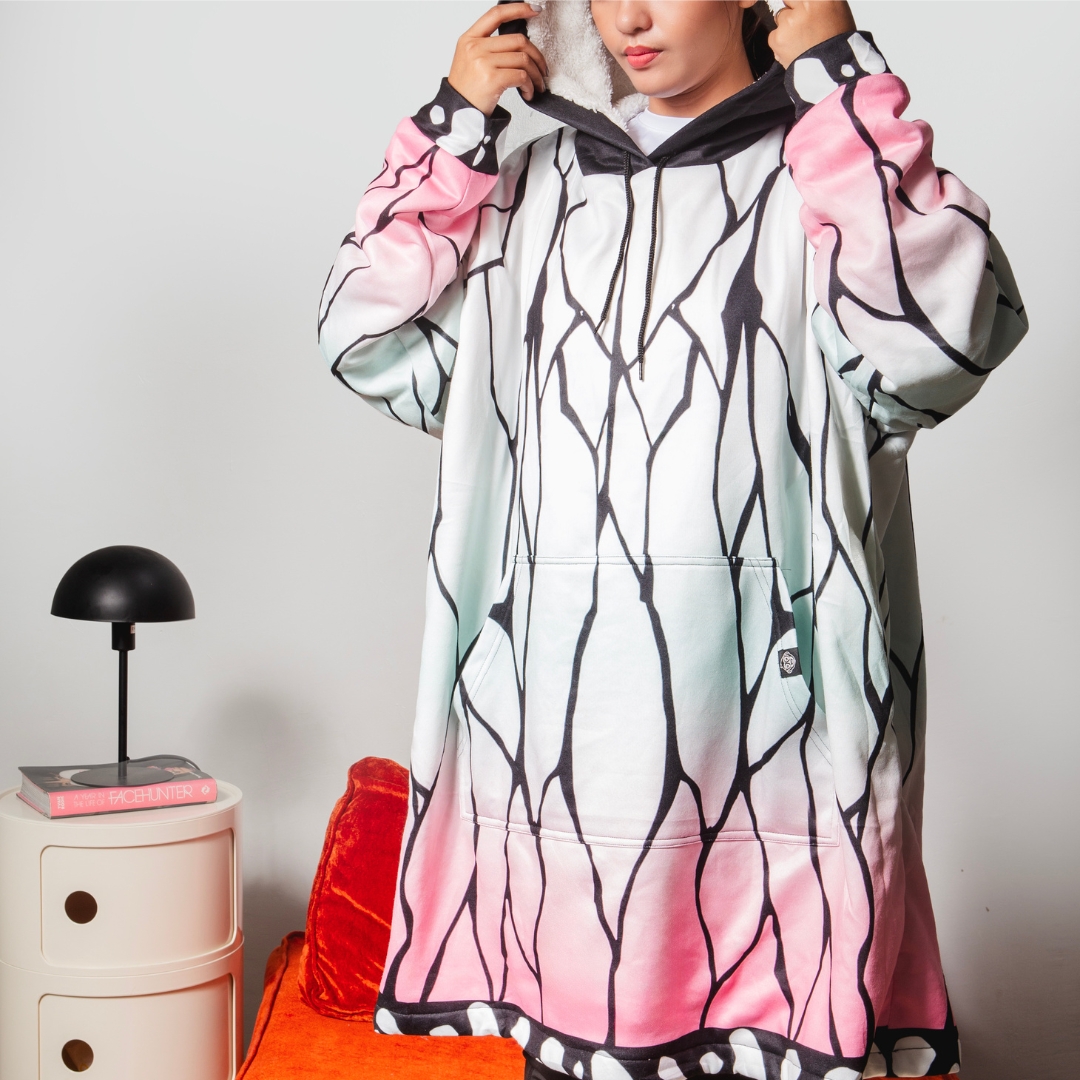 Shinobu Kocho Demon Slayer Snug Oversized Blanket Hoodie
