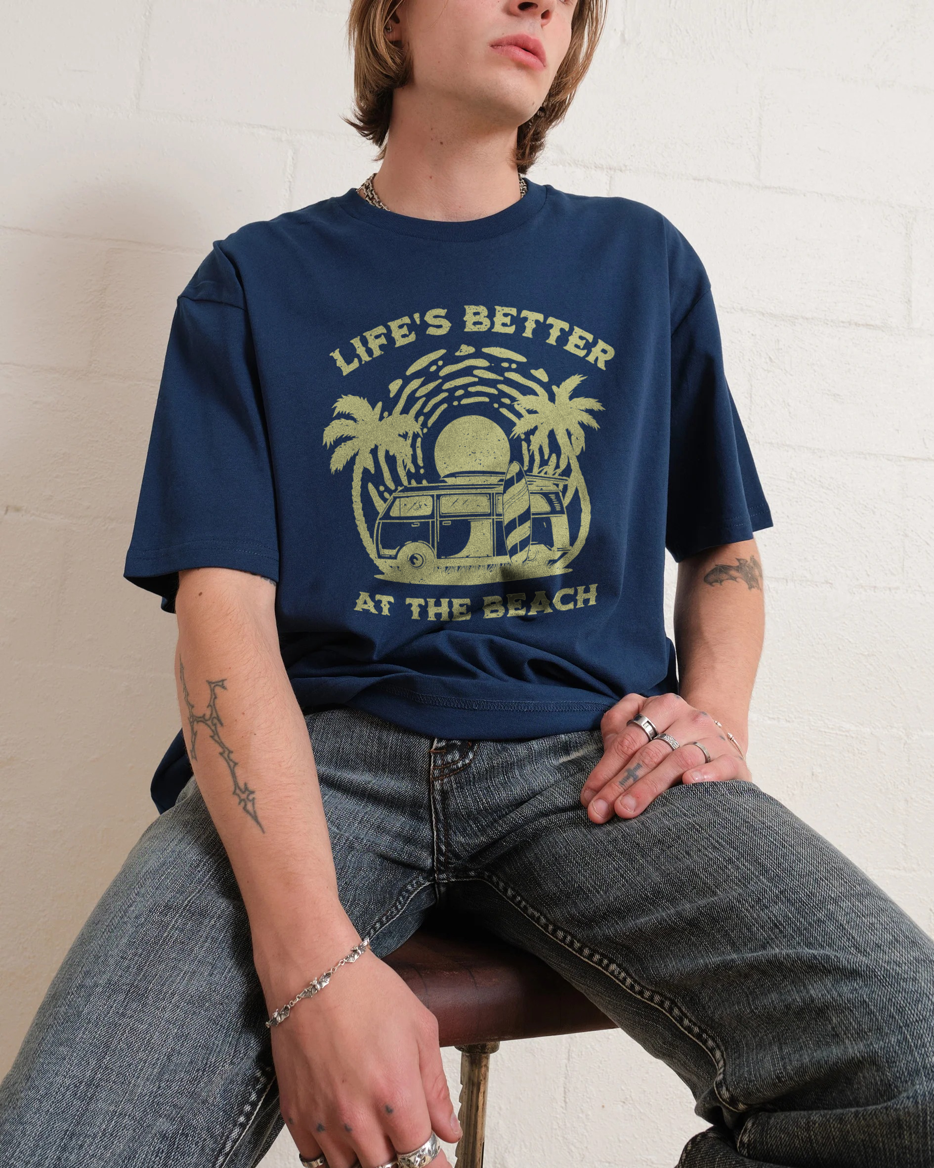 Cotton T-Shirt | Unisex Surf Beach Journey TEE | TIDESENCE