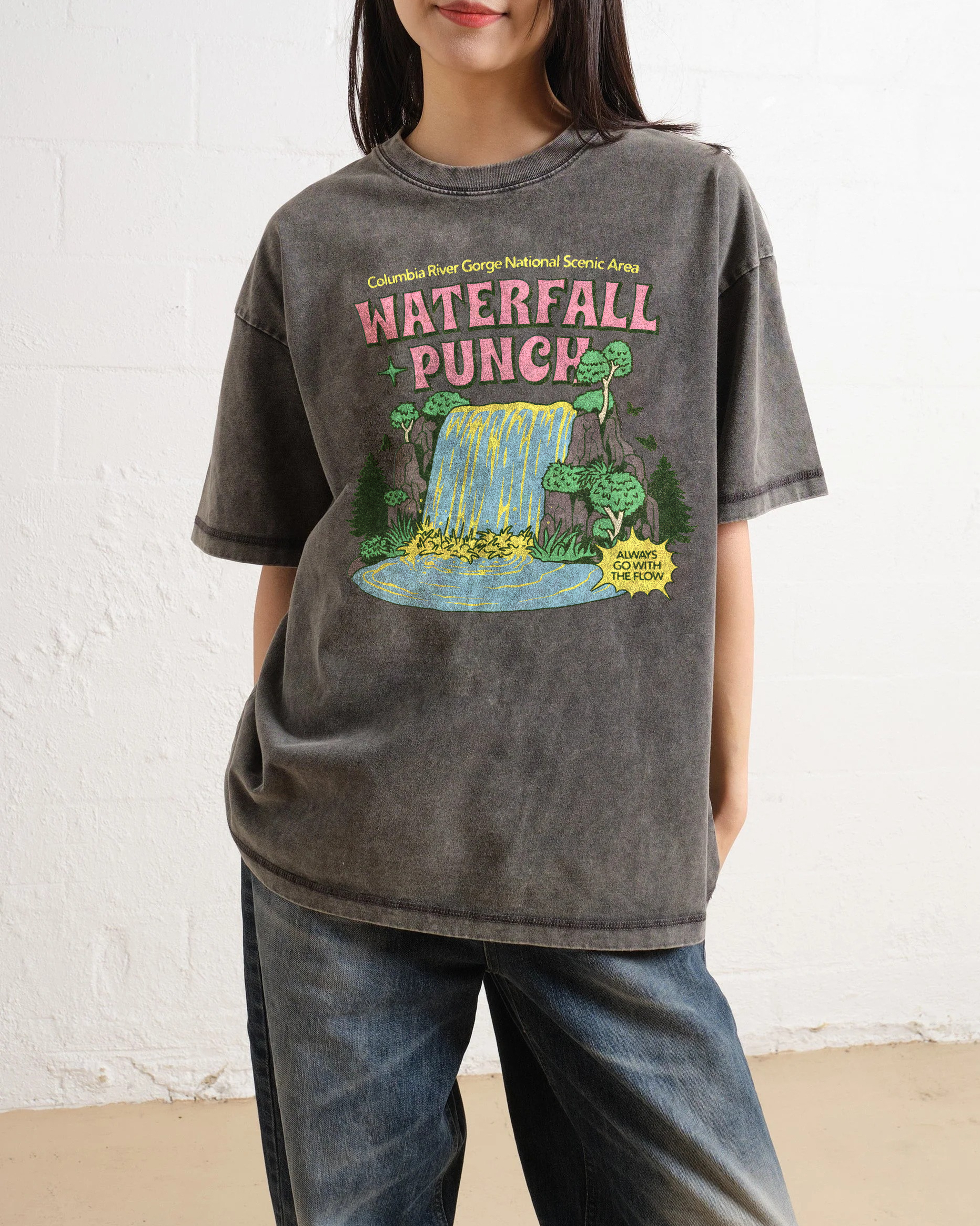 Washed T-Shirt | Waterfall Punch Unisex Fit | TIDESENCE