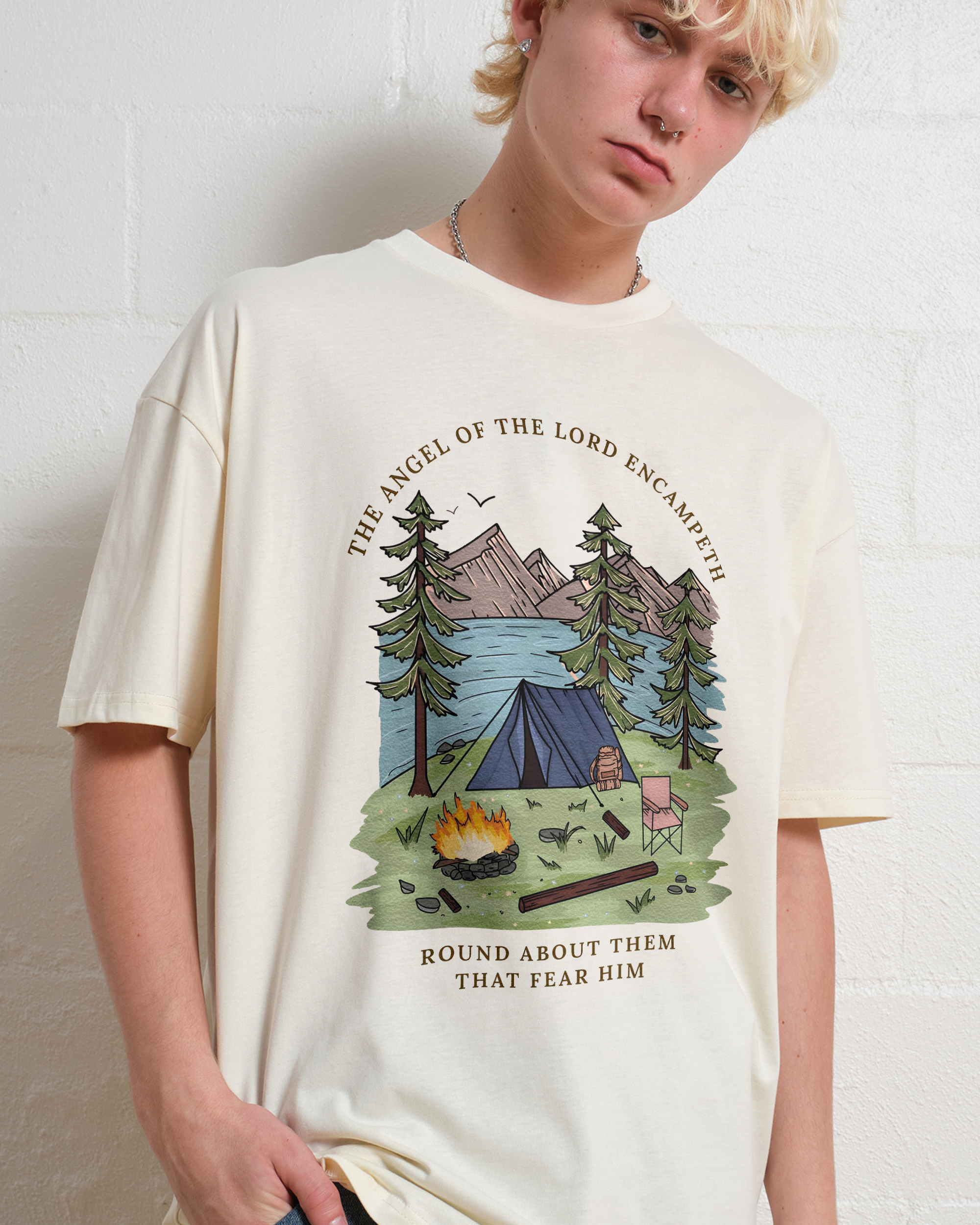 Cotton T-Shirt | Adventure Journey Forest Camping Unisex Fit | TIDESENCE