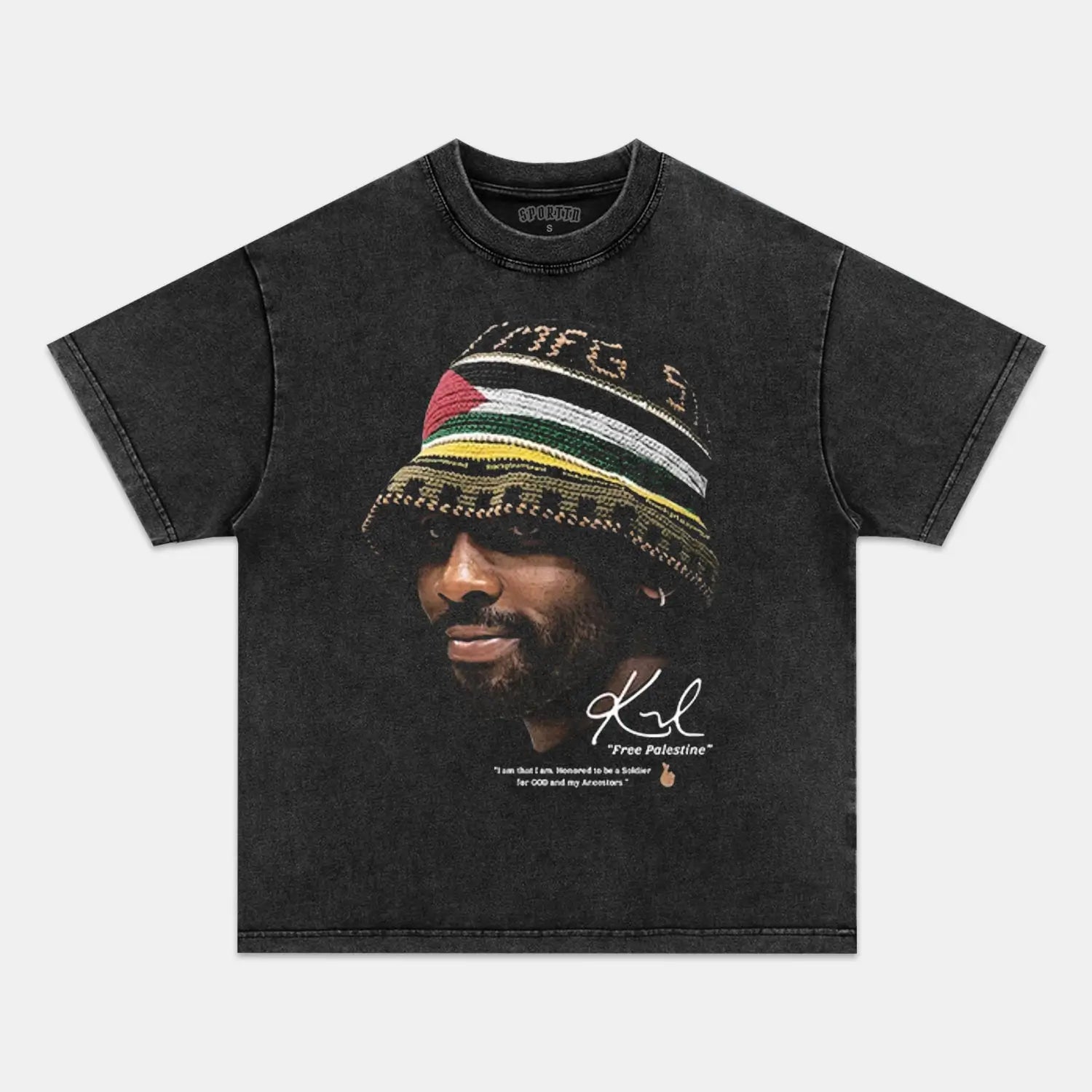 Unisex-Adult Ultra Cotton Washed T-Shirt Graphic  KYRIE IRVING V3 VINTAGE TEE 