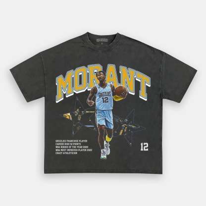 Unisex-Adult Ultra Cotton Washed T-Shirt Graphic  Morant TEE 