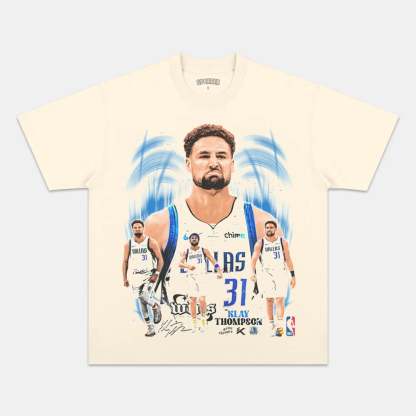 Unisex-Adult Ultra Cotton Washed T-Shirt Graphic  KLAY THOMPSON MAVS TEE 