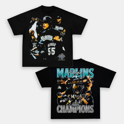 T-Shirt 2003 WORLD SERIES CHAMPS MARLINS TEE Cotton Washed | TIDESENCE