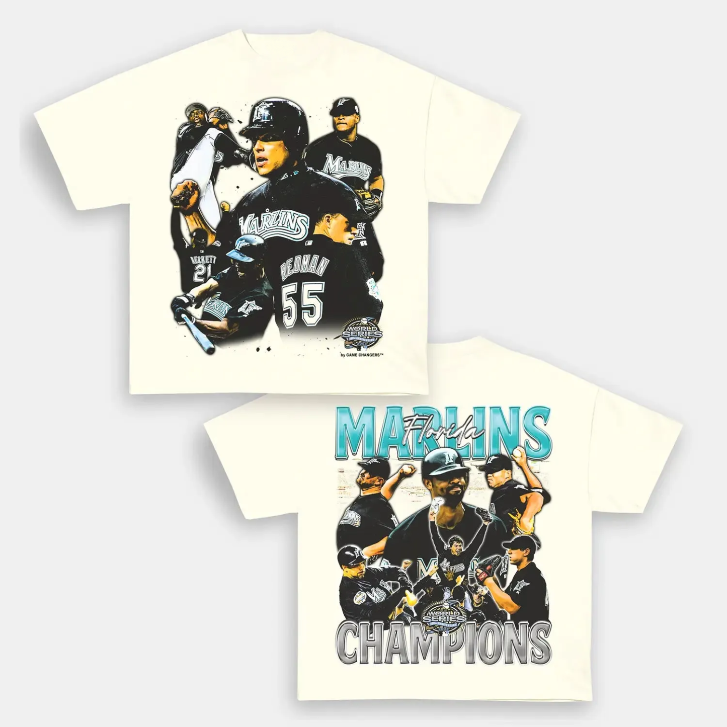 T-Shirt 2003 WORLD SERIES CHAMPS MARLINS TEE Cotton Washed | TIDESENCE