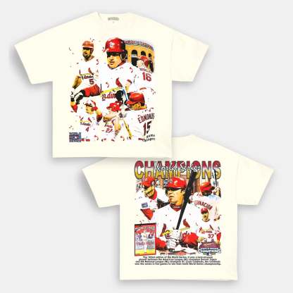 Unisex-Adult Ultra Cotton Washed T-Shirt Graphic 2006 WORLD SERIES CHAMPS - CARDINALS TEE 