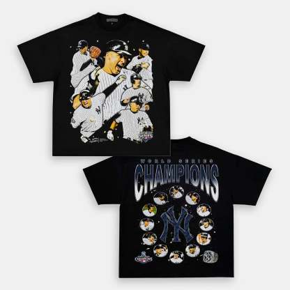 Unisex-Adult Ultra Cotton Washed T-Shirt Graphic 2009 WORLD SERIES CHAMPS - YANKEES TEE 